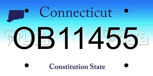 OB11455 Connecticut License Plate