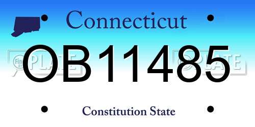 OB11485 Connecticut License Plate