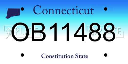OB11488 Connecticut License Plate