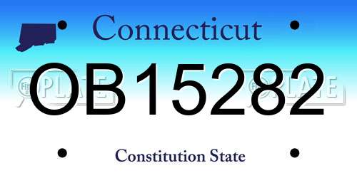 OB15282 Connecticut License Plate