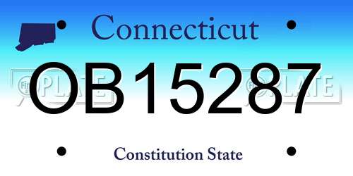 OB15287 Connecticut License Plate