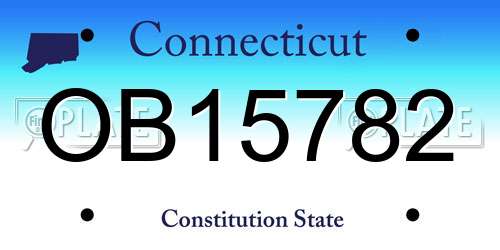 OB15782 Connecticut License Plate