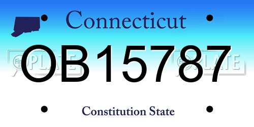 OB15787 Connecticut License Plate