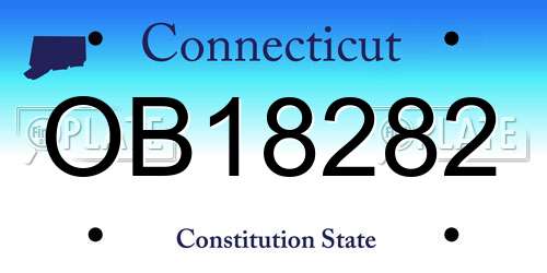 OB18282 Connecticut License Plate