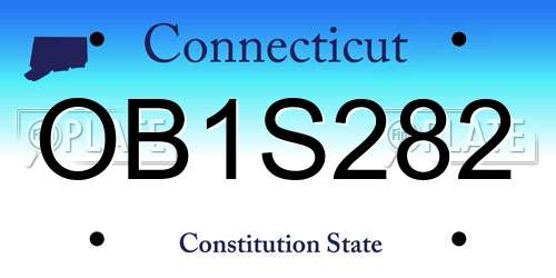 OB1S282 Connecticut License Plate
