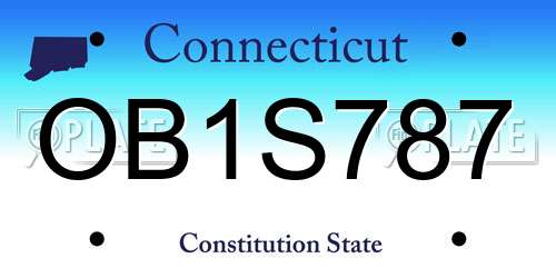 OB1S787 Connecticut License Plate