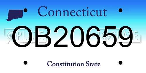 OB20659 Connecticut License Plate