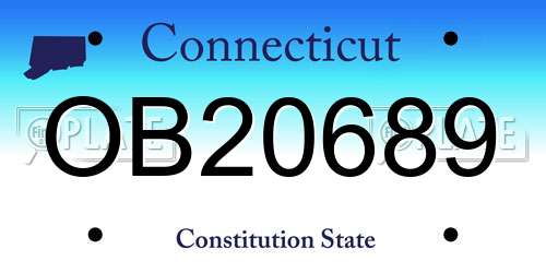 OB20689 Connecticut License Plate