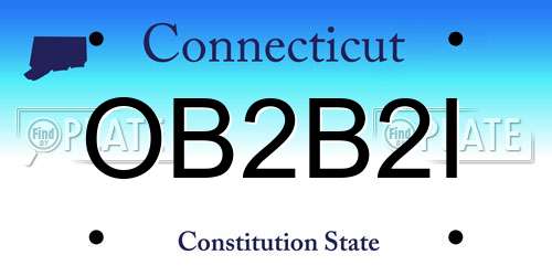OB2B2I Connecticut License Plate