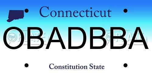 OBADBBA Connecticut License Plate