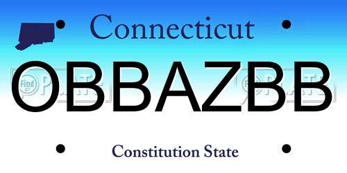 OBBAZBB Connecticut License Plate