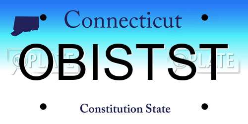 OBISTST Connecticut License Plate