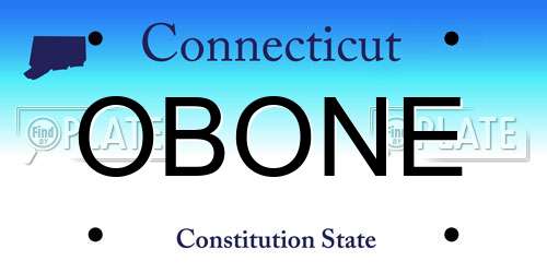 OBONE Connecticut License Plate