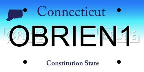 OBRIEN1 Connecticut License Plate