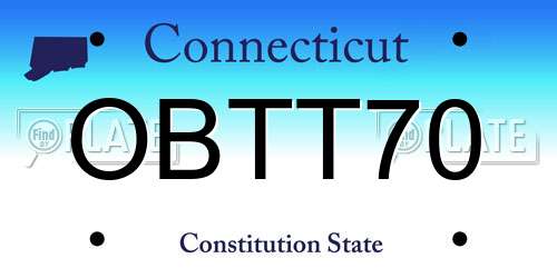 OBTT70 Connecticut License Plate