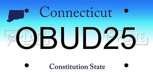 OBUD25 Connecticut License Plate