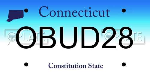 OBUD28 Connecticut License Plate