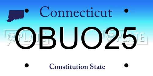 OBUO25 Connecticut License Plate
