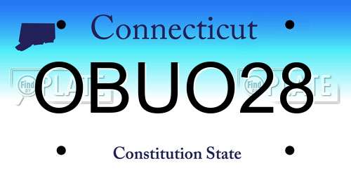 OBUO28 Connecticut License Plate