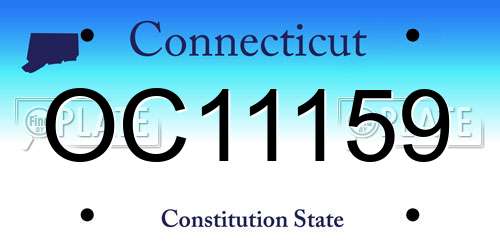 OC11159 Connecticut License Plate