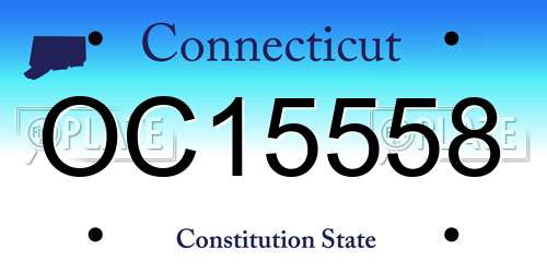 OC15558 Connecticut License Plate