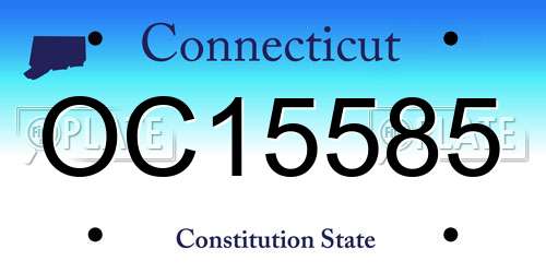 OC15585 Connecticut License Plate