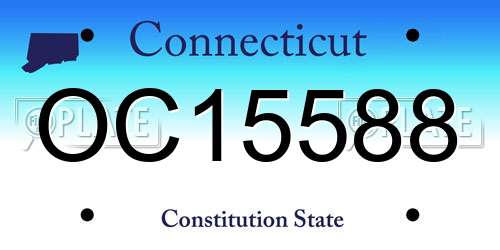 OC15588 Connecticut License Plate
