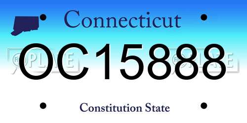 OC15888 Connecticut License Plate