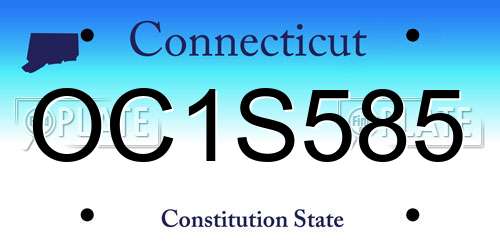 OC1S585 Connecticut License Plate