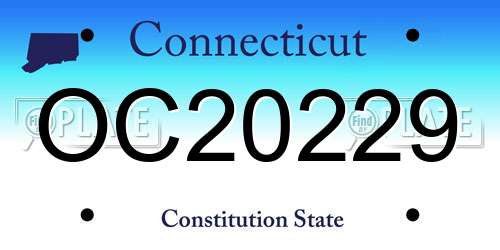 OC20229 Connecticut License Plate