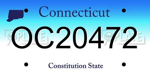 OC20472 Connecticut License Plate