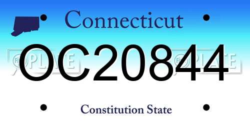 OC20844 Connecticut License Plate