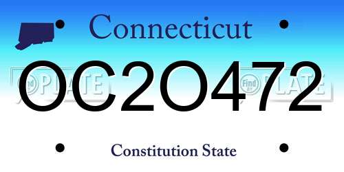 OC2O472 Connecticut License Plate
