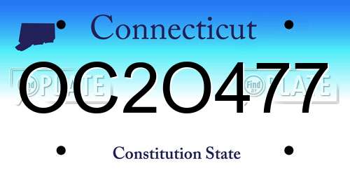 OC2O477 Connecticut License Plate