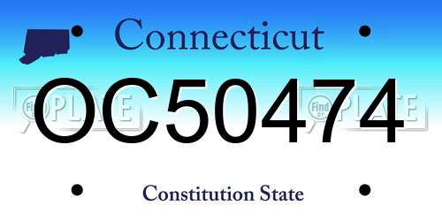OC50474 Connecticut License Plate