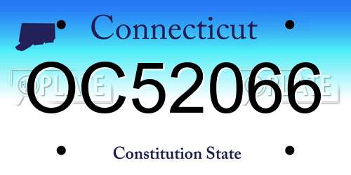 OC52066 Connecticut License Plate