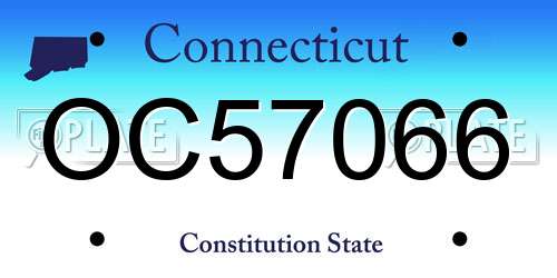 OC57066 Connecticut License Plate