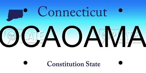 OCAOAMA Connecticut License Plate