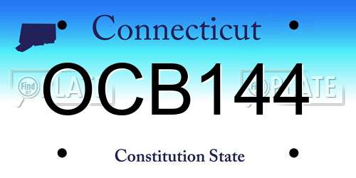 OCB144 Connecticut License Plate