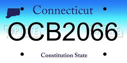 OCB2066 Connecticut License Plate