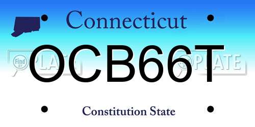 OCB66T Connecticut License Plate