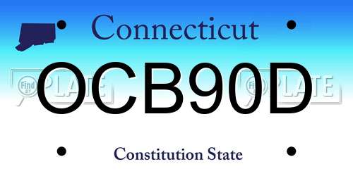 OCB90D Connecticut License Plate