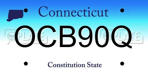 OCB90Q Connecticut License Plate