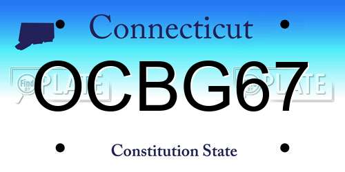 OCBG67 Connecticut License Plate