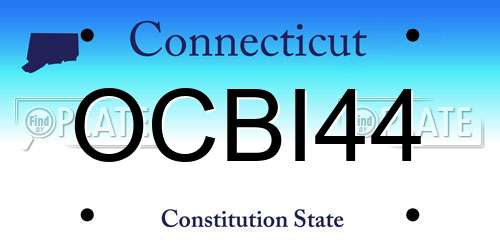 OCBI44 Connecticut License Plate
