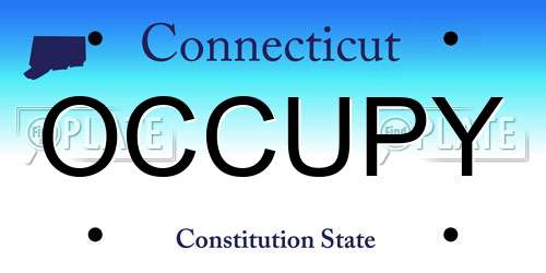 OCCUPY Connecticut License Plate