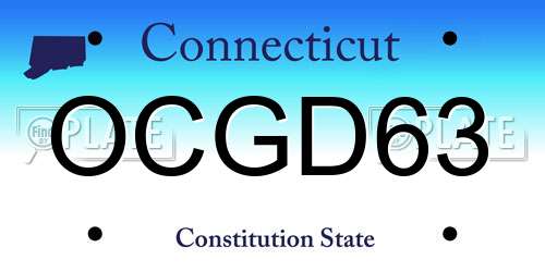 OCGD63 Connecticut License Plate