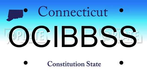 OCIBBSS Connecticut License Plate