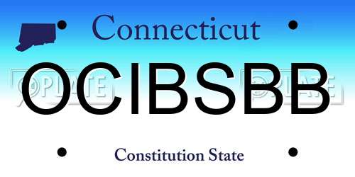 OCIBSBB Connecticut License Plate