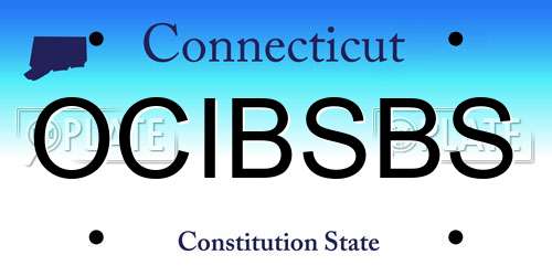 OCIBSBS Connecticut License Plate